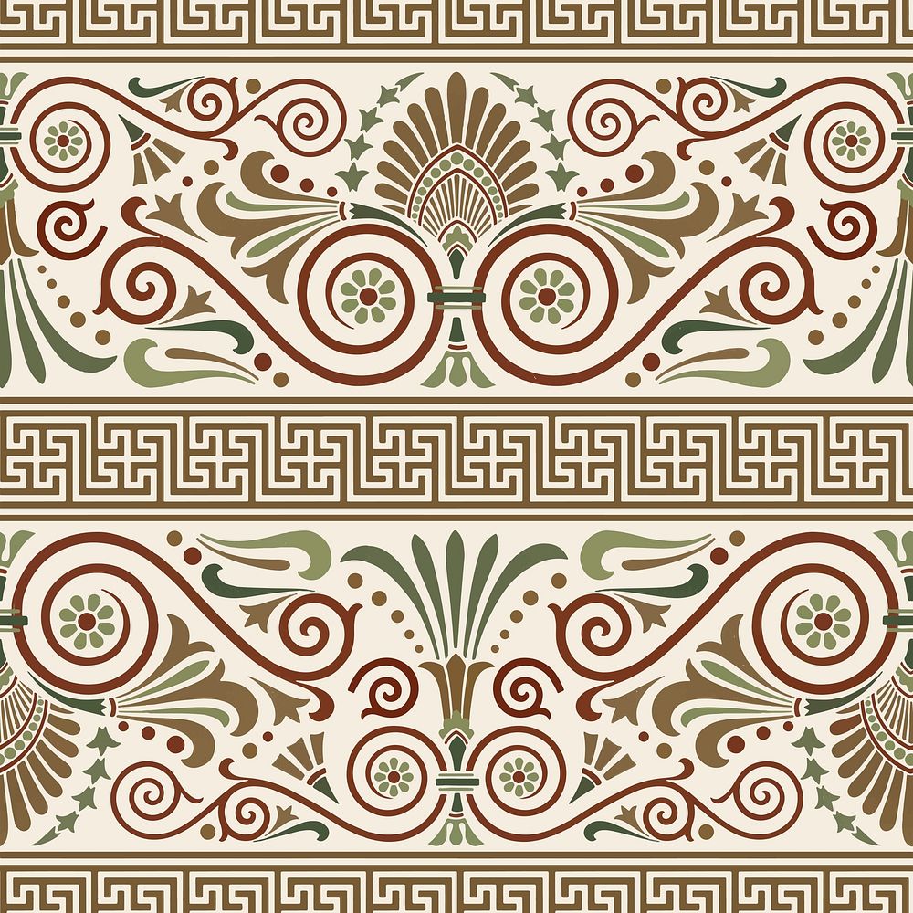 Vector Greek key seamless pattern background