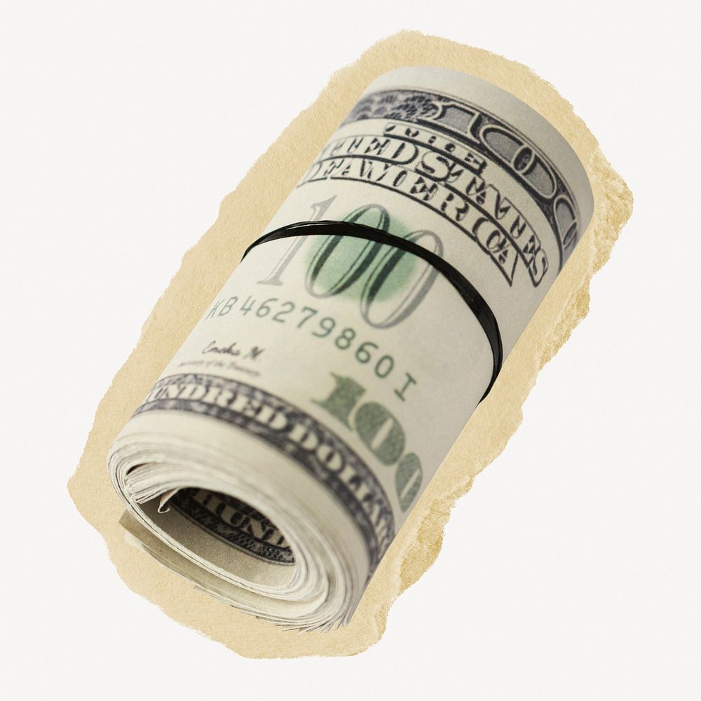 Dollar roll, money ripped paper Premium Photo rawpixel