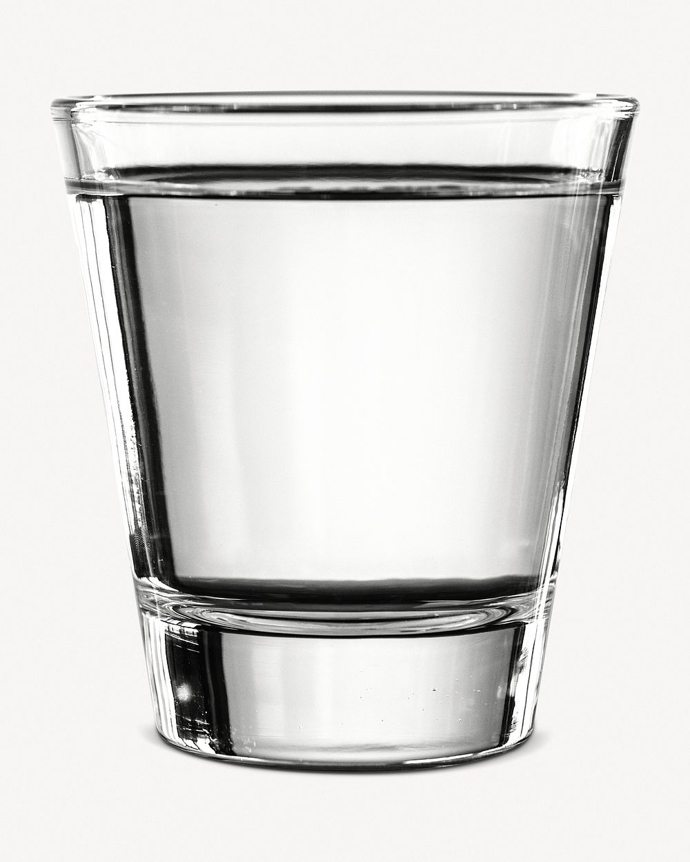 Glass of water sticker, beverage, drinks isolated image psd