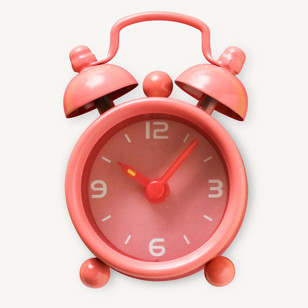 Alarm clock collage element, object design psd