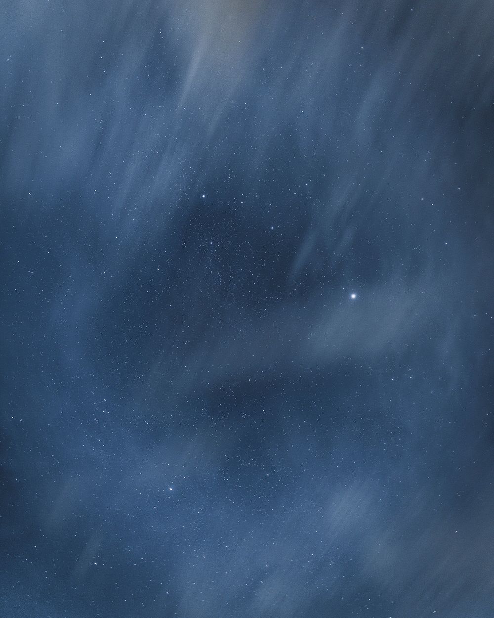 Misty starry night sky background