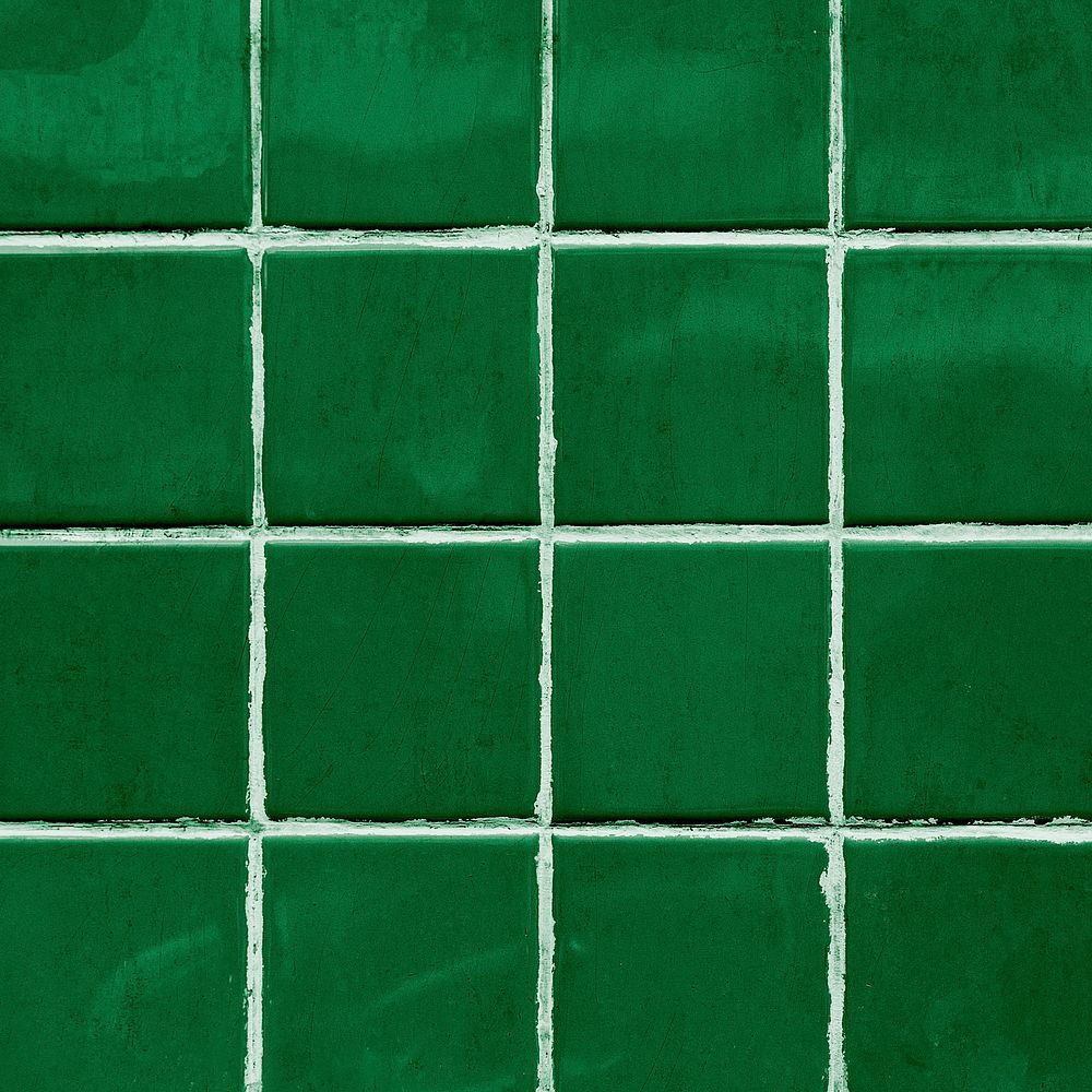 Green squared tiles grid background