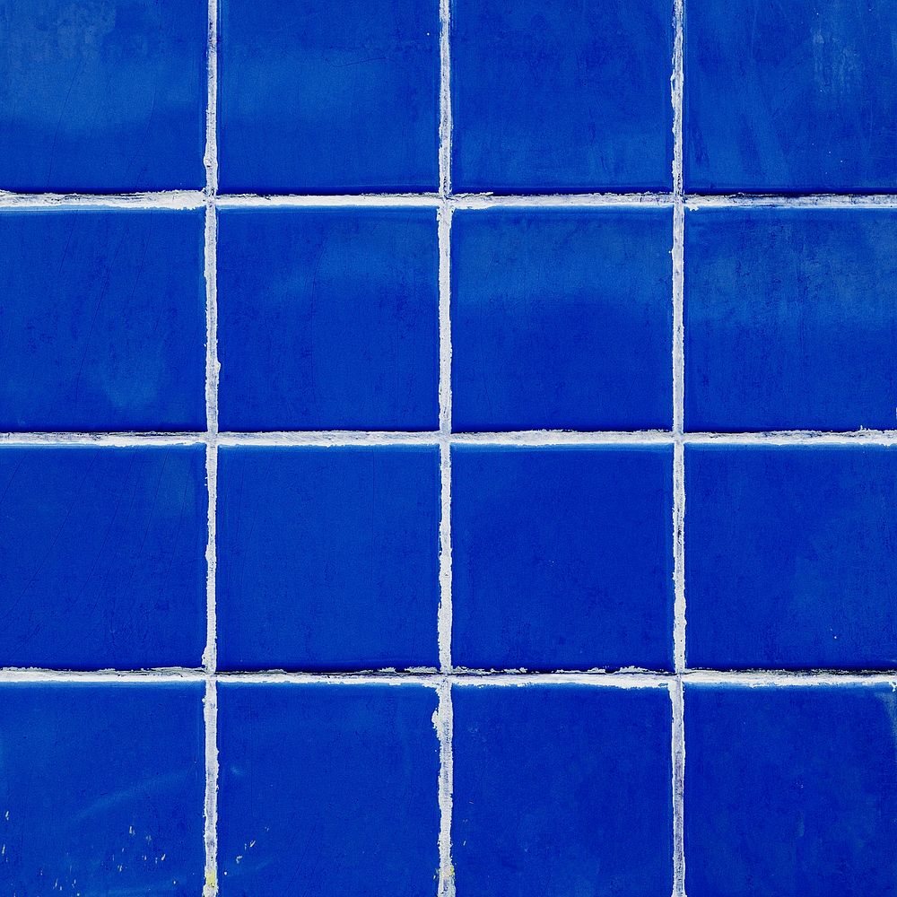 Blue squared tiles grid background