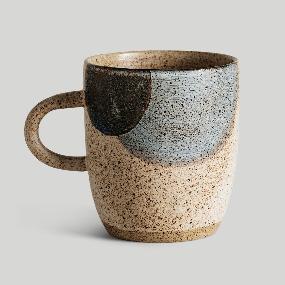Rustic speckled mug mockup design resource