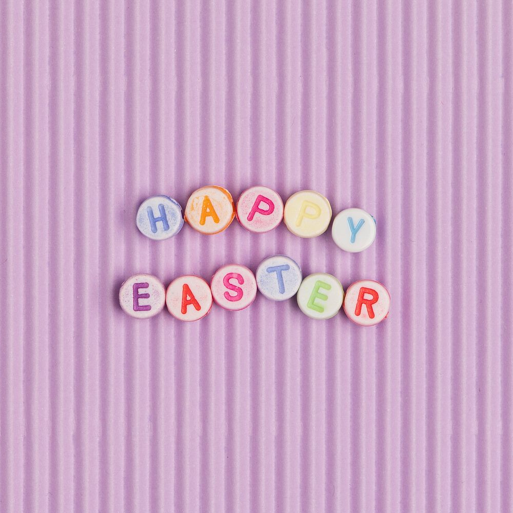 HAPPY EASTER lettering beads word