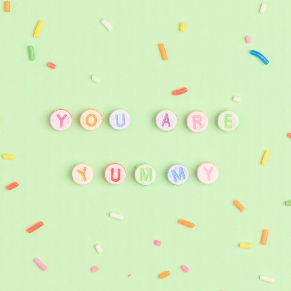 You are yummy message beads alphabet