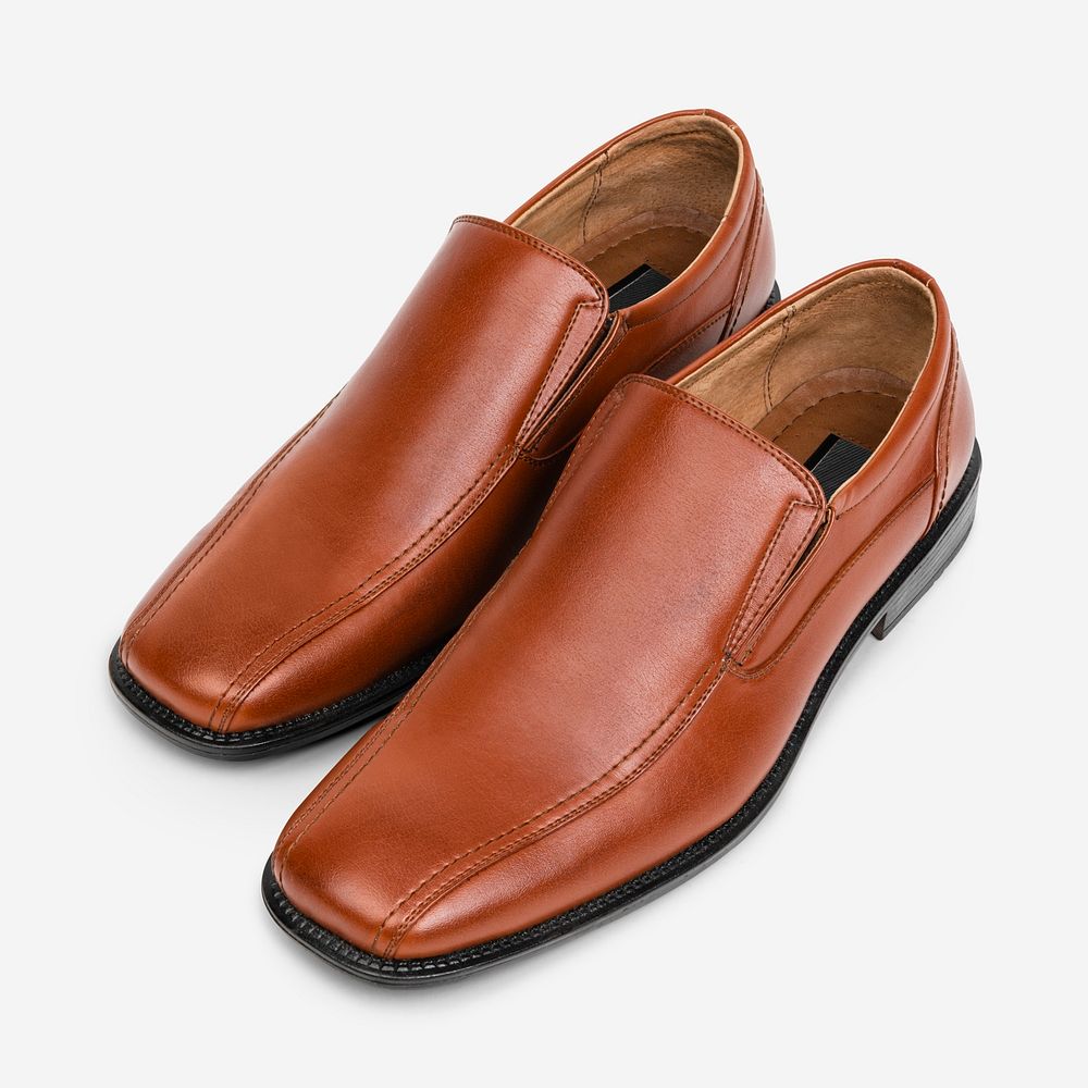 Brown leather slip-on men&rsquo;s shoes fashion