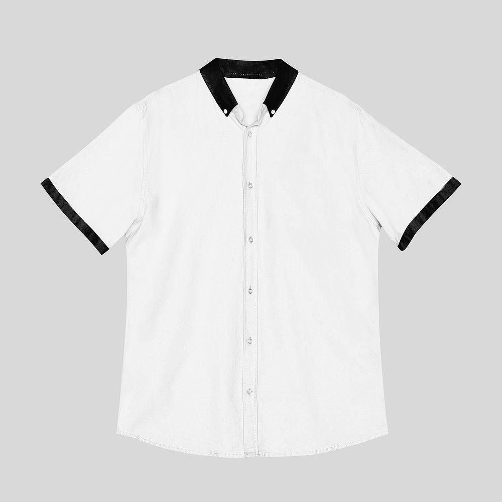 Men&rsquo;s white short sleeve shirt casual apparel