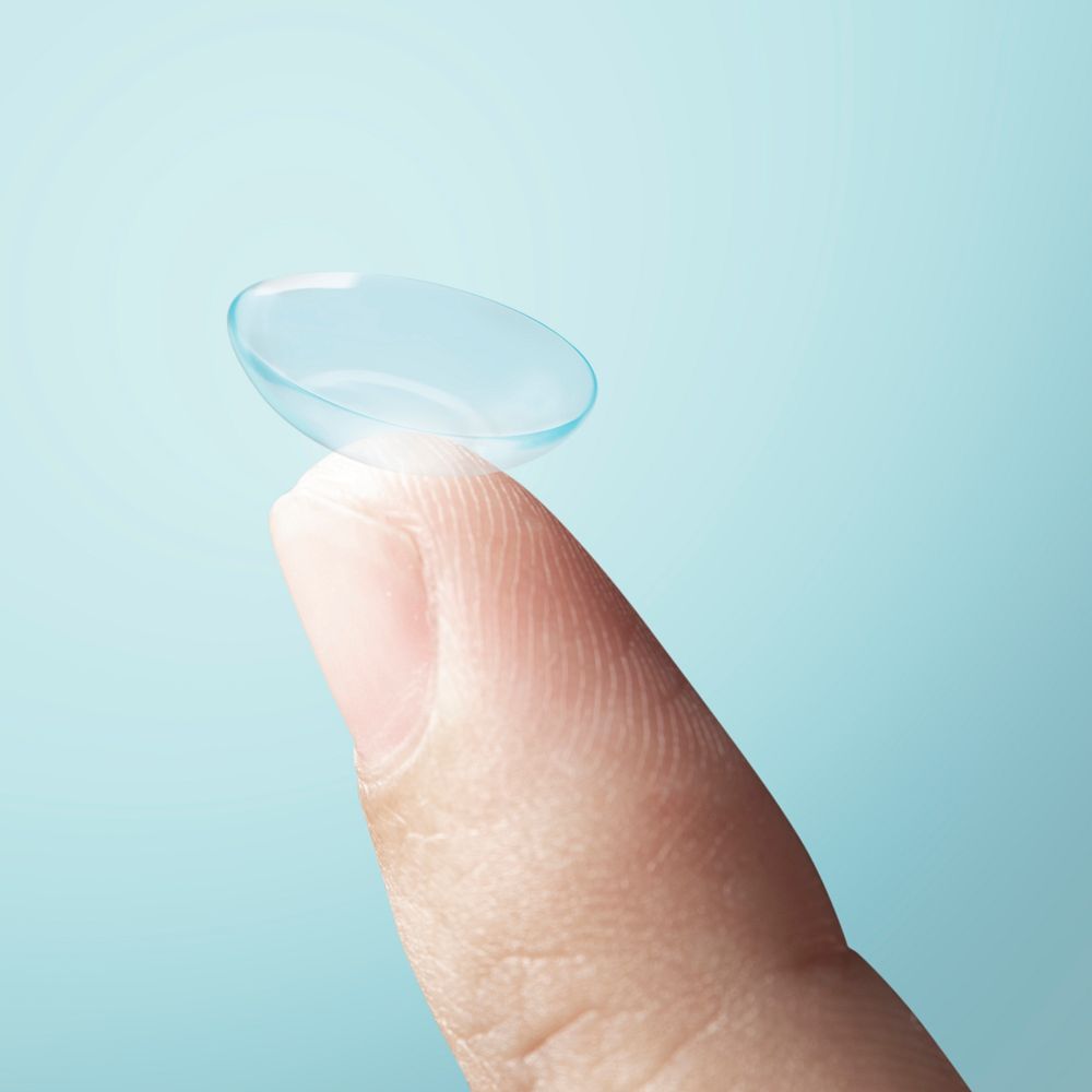 Smart contact lens on fingertip new tech