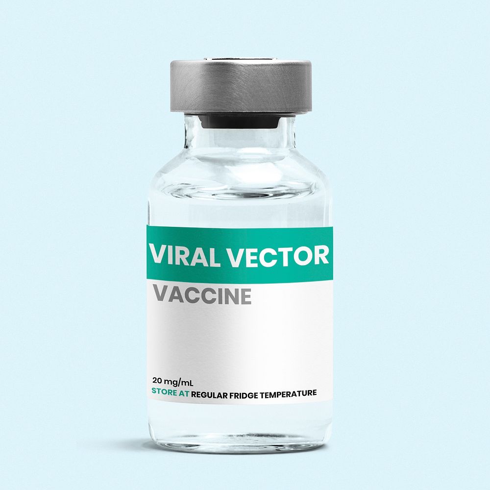 Viral vector vaccine injection glass bottle