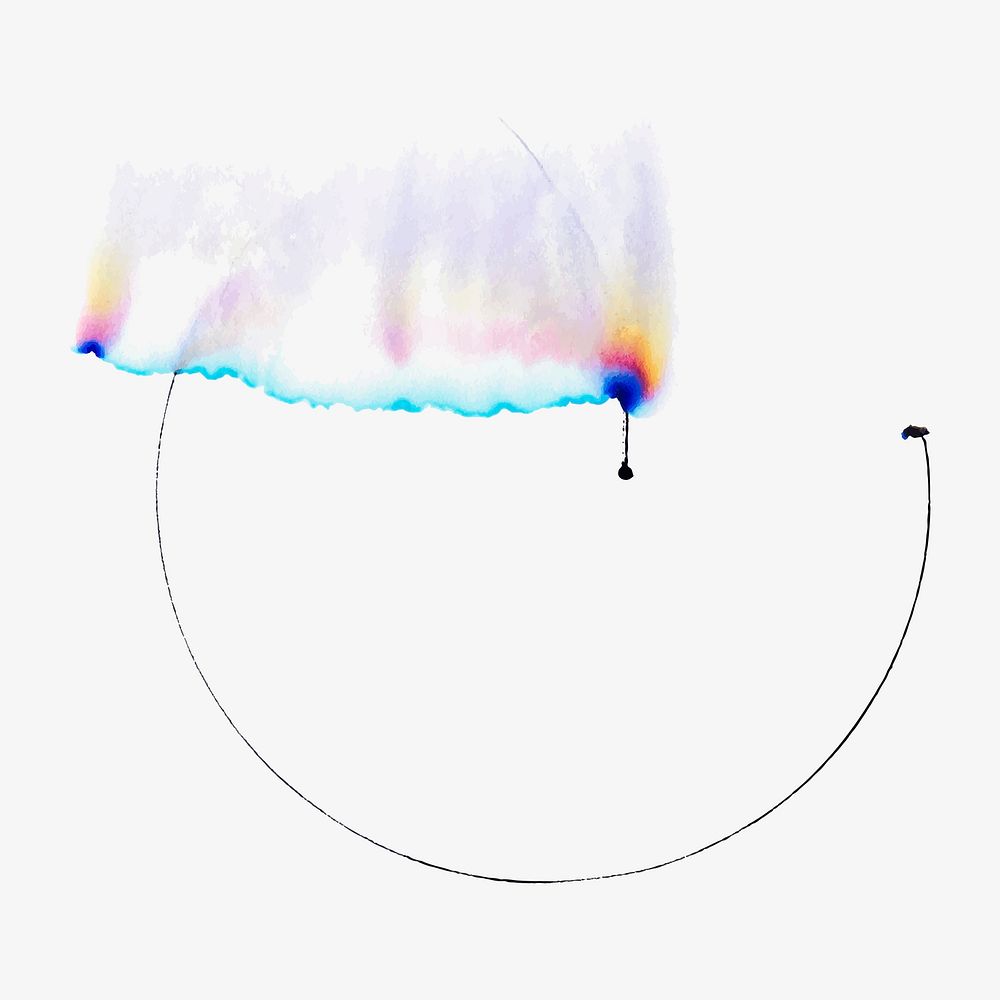 Aesthetic abstract chromatography art vector circle element