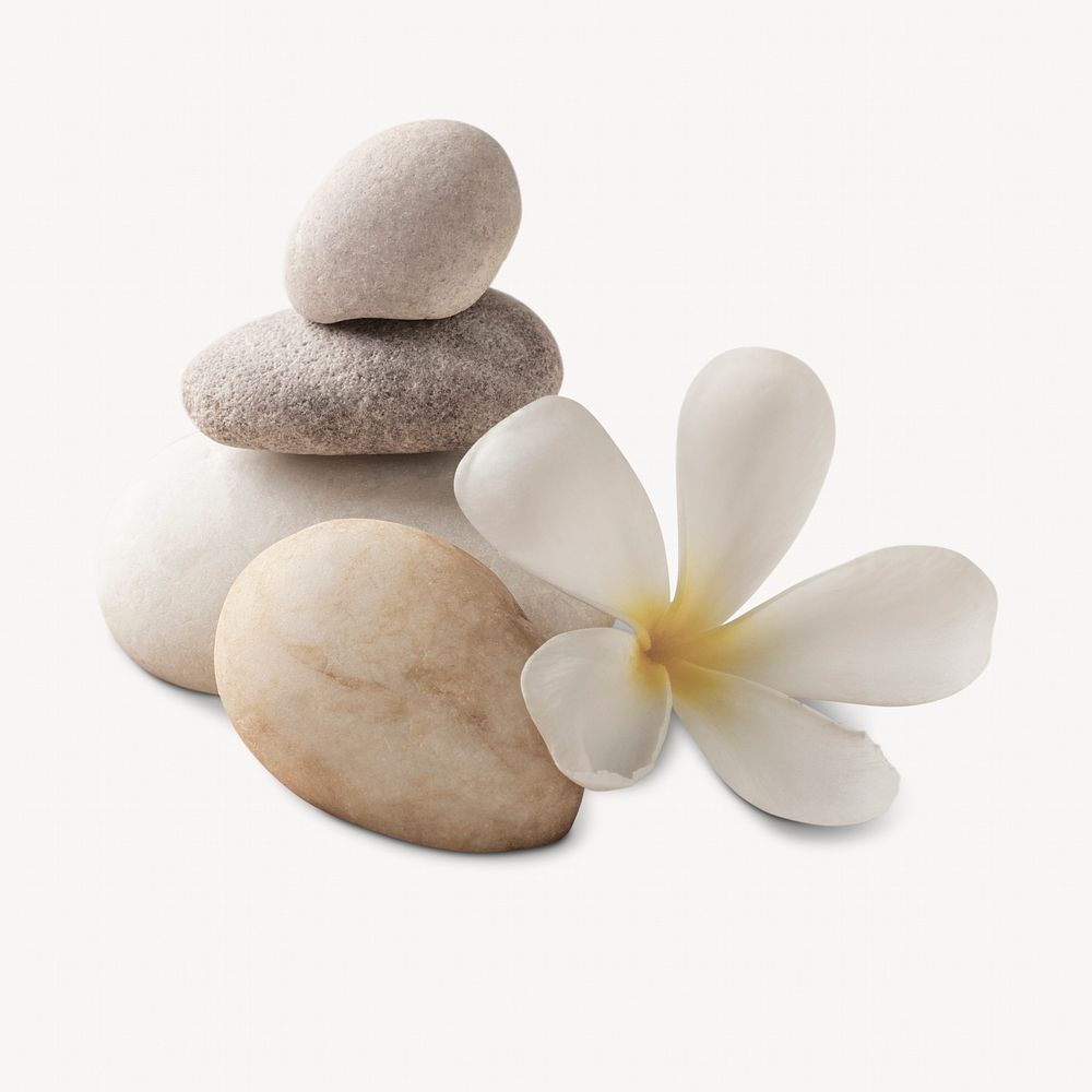 Spa stones image on white background