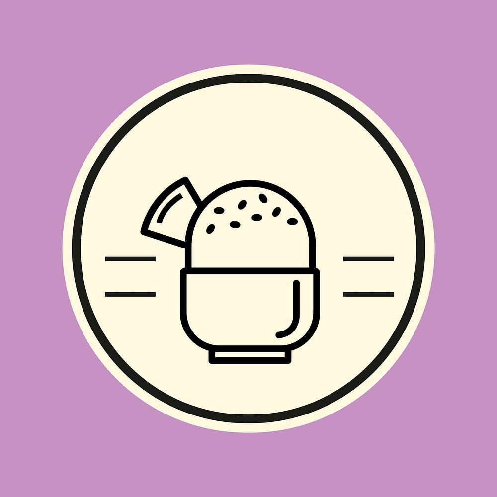 Dessert icon element vector in color color