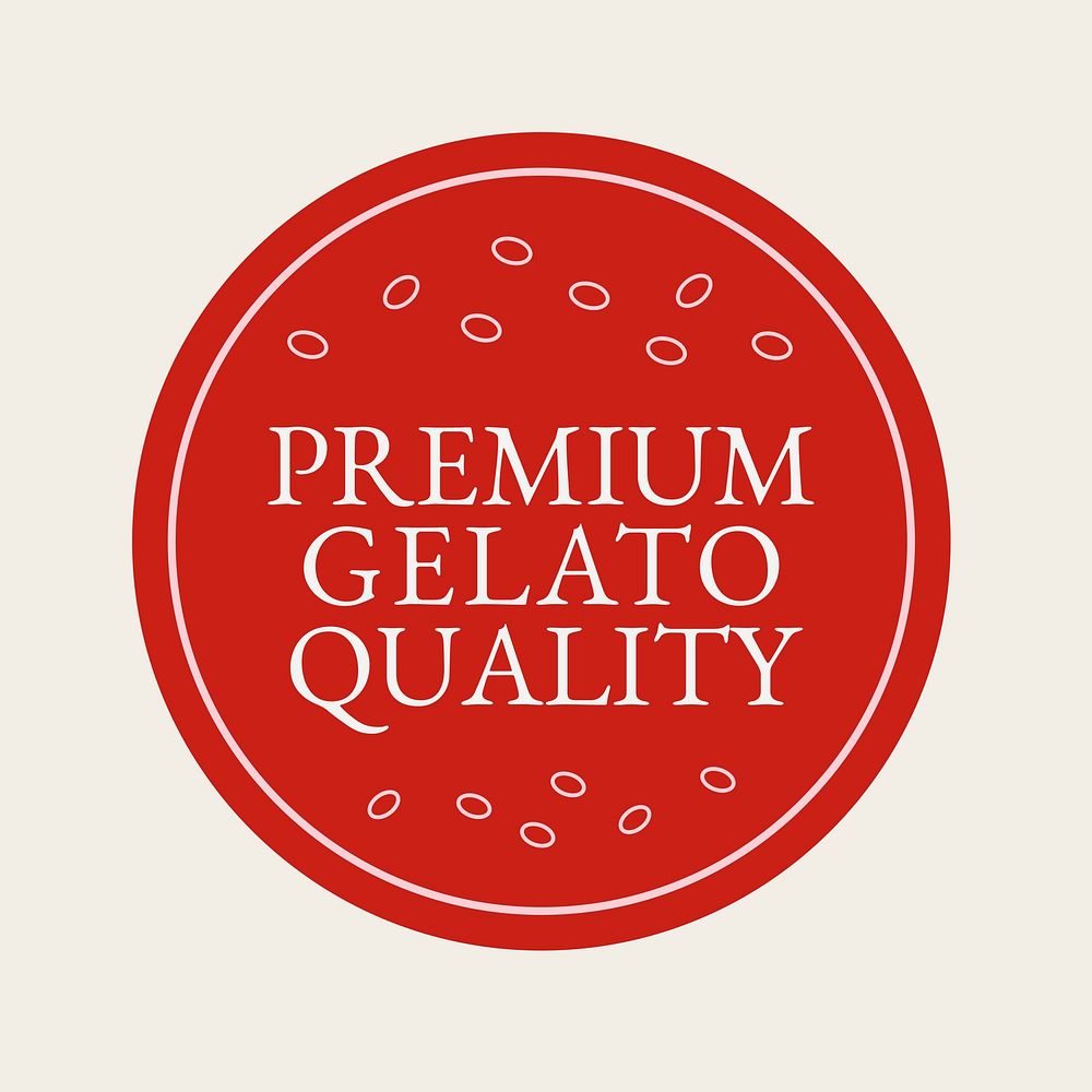 Gelato business logo vector in red color