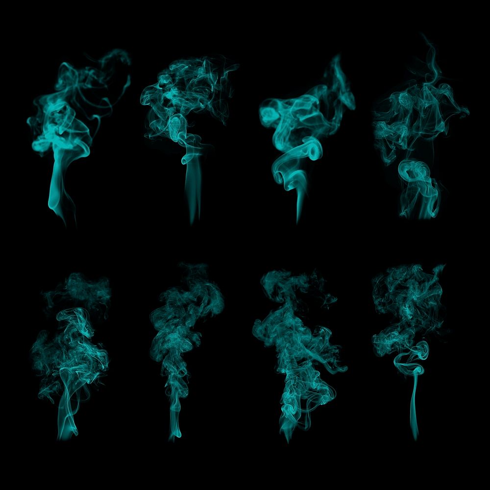 Smoke textured effect vector, in green design set