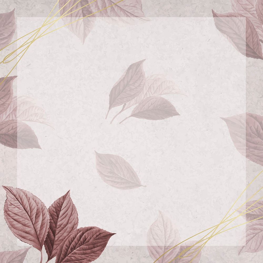 Hand drawn cherry leaf pattern vector