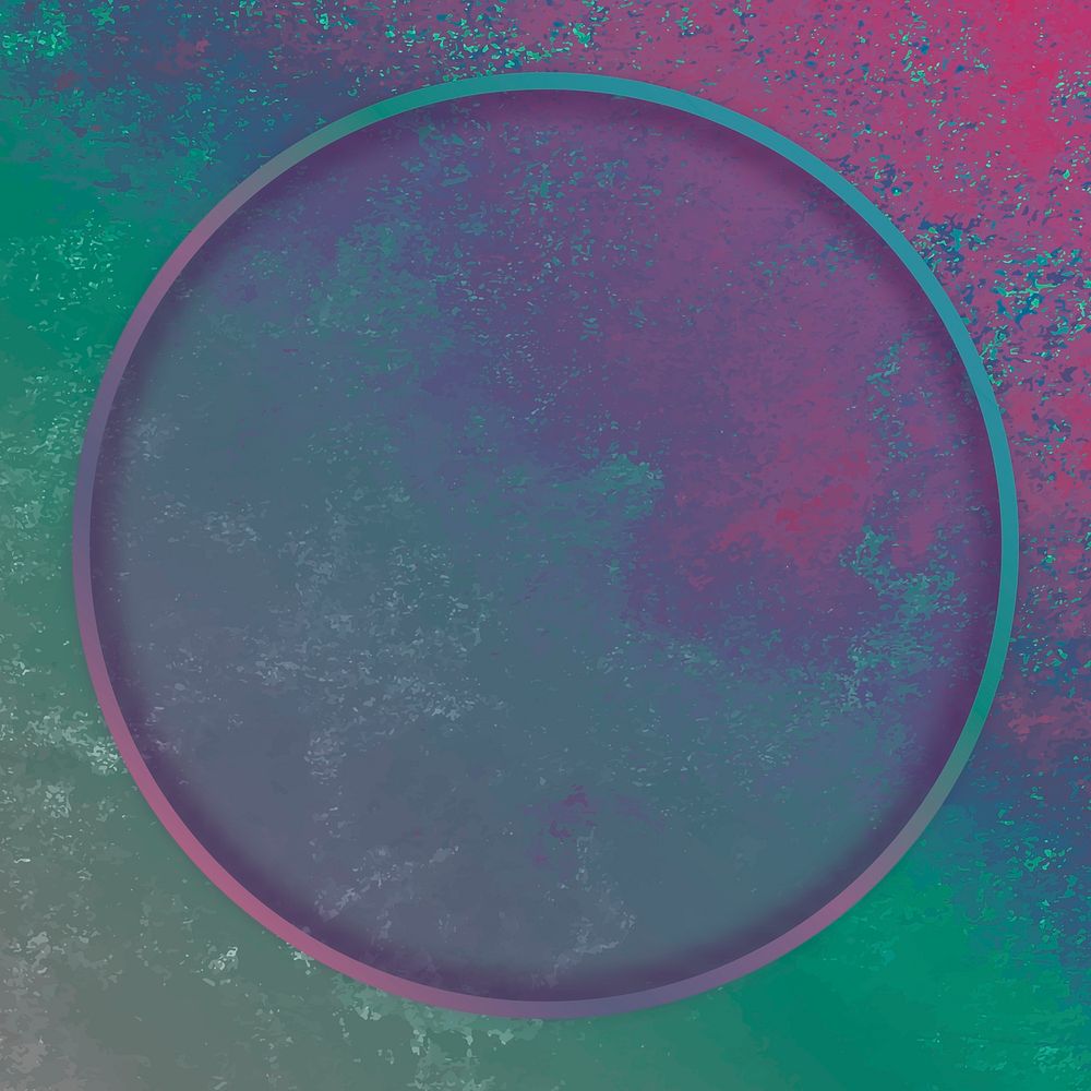 Round frame on colorful background vector