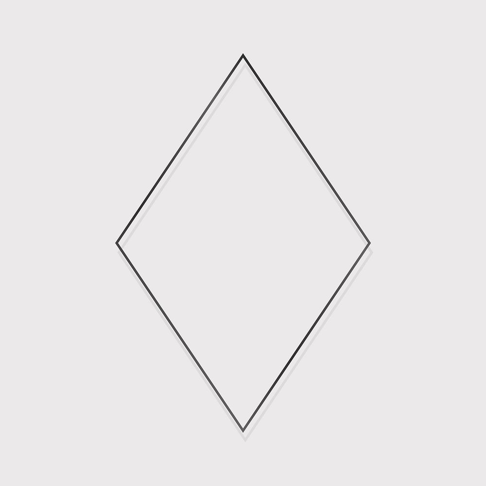 Rhombus black frame on a beige background vector