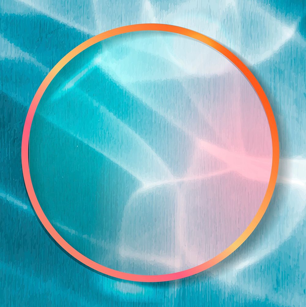 Round frame on abstract background vector