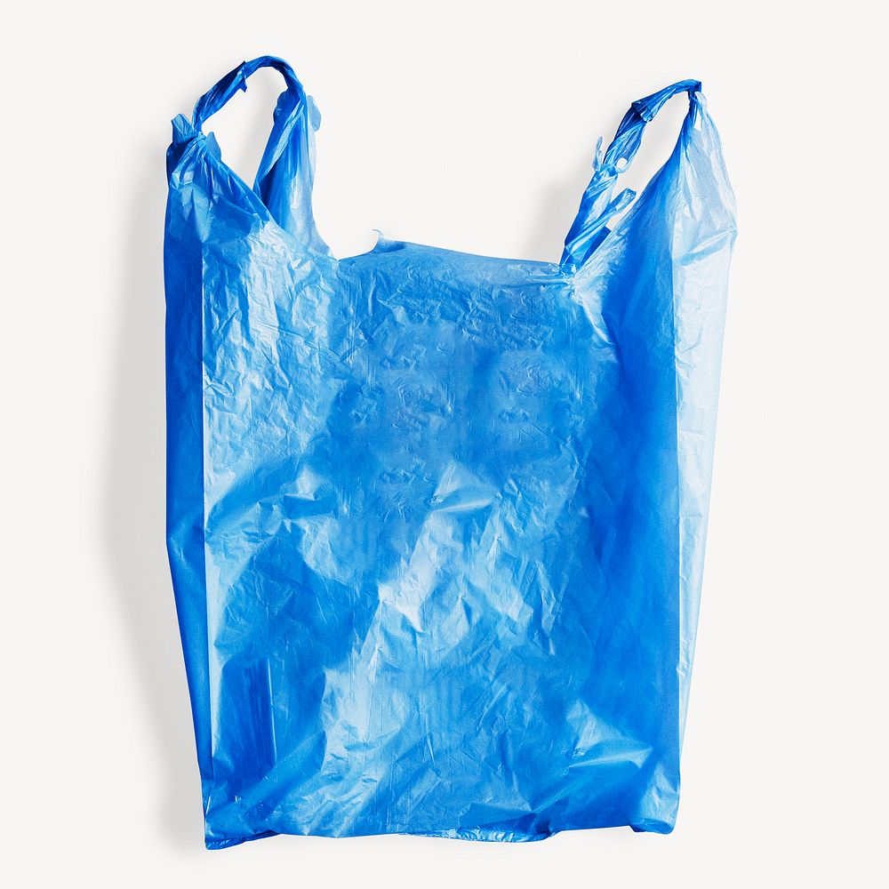 Plastic bag, blue package design