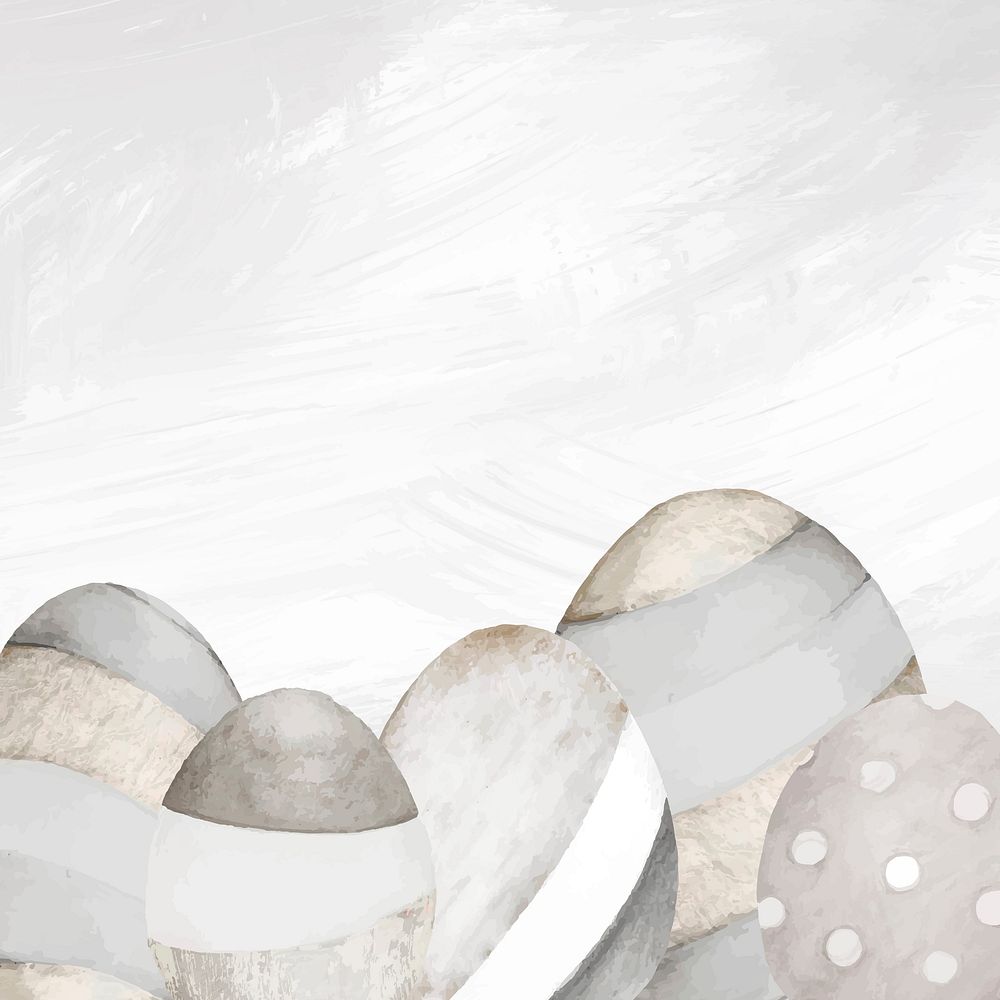 Neutral gray Easter egg background vector