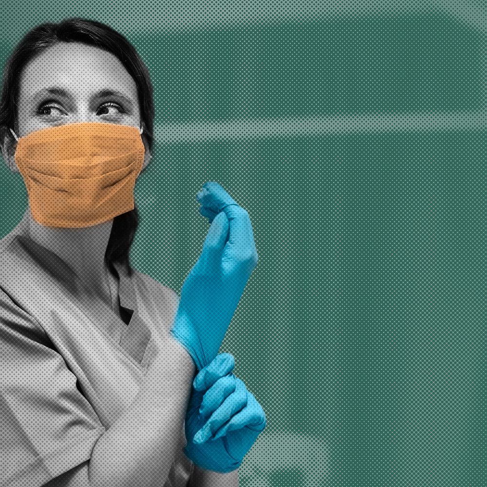 Female nurse and medical hero working hard during the coronavirus pandemic