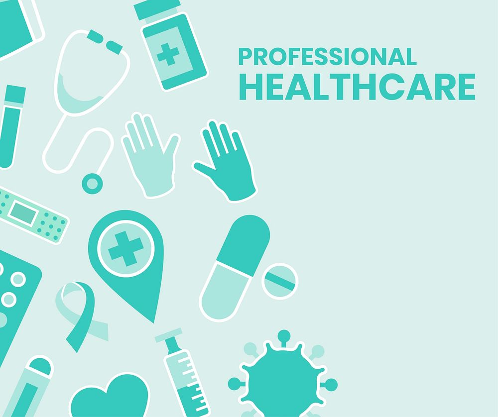 Professional healthcare social template vector