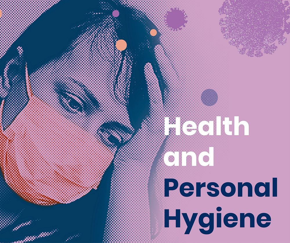 Health and personal hygiene during coronavirus pandemic banner template