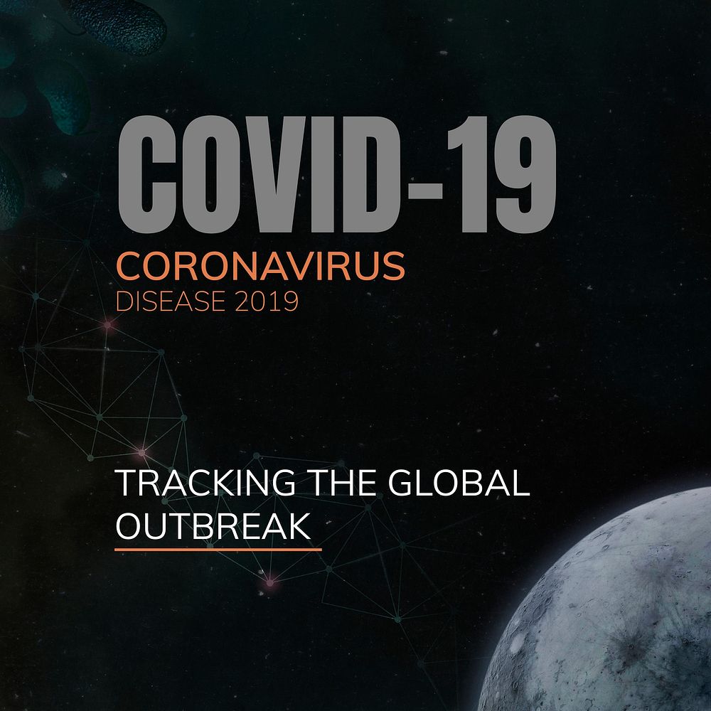Tracking the global outbreak of COVID-19 social template vector