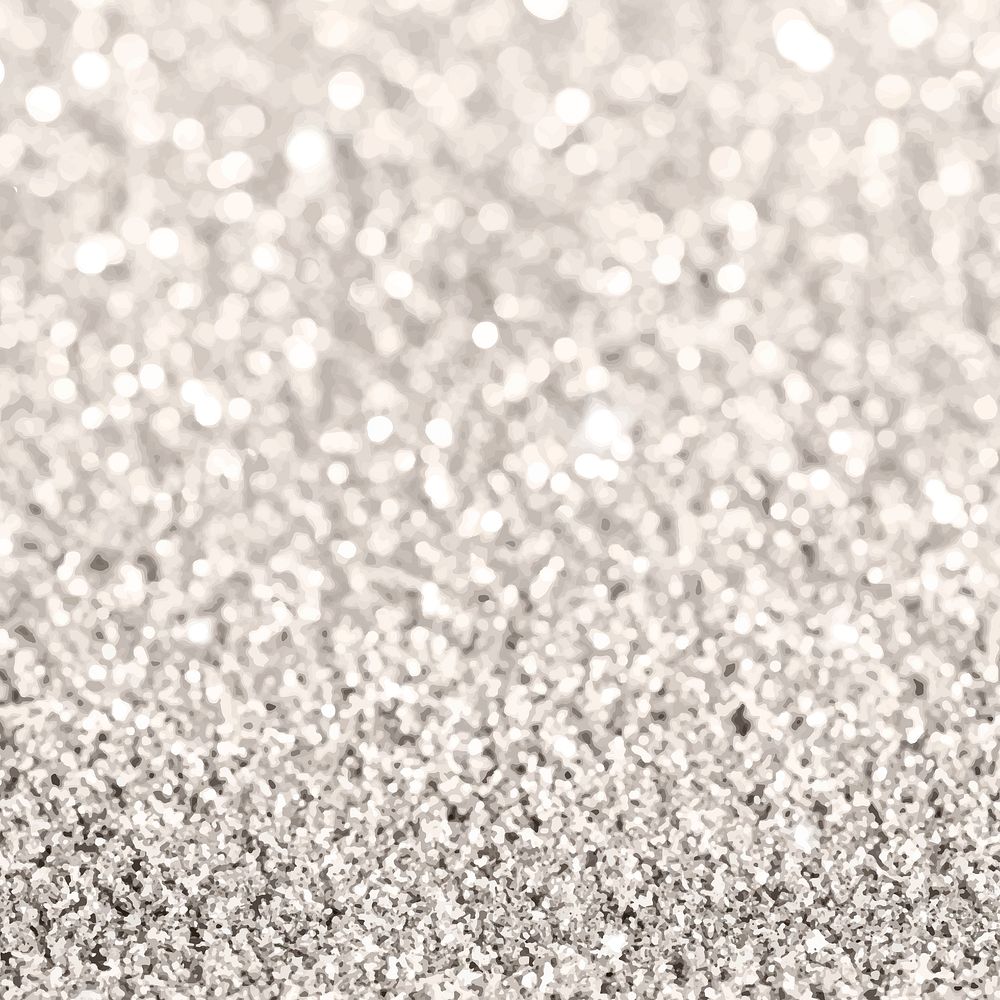 Light silver glitter textured social ads vector