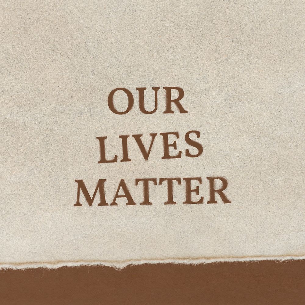 Our lives matter typography BLM movement social media post