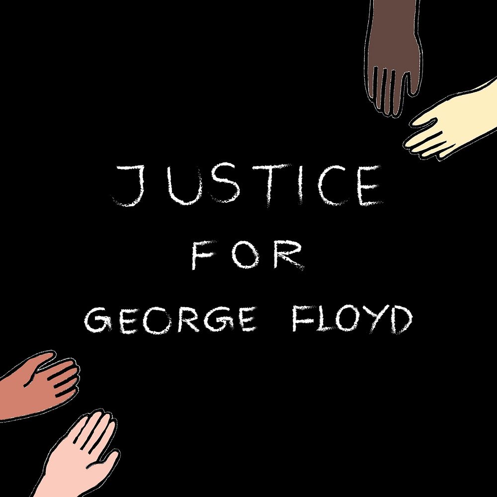 Justice for George Floyd #blacklivesmatter movement illustration. BANGKOK, THAILAND,  04 NOVEMBER 2020