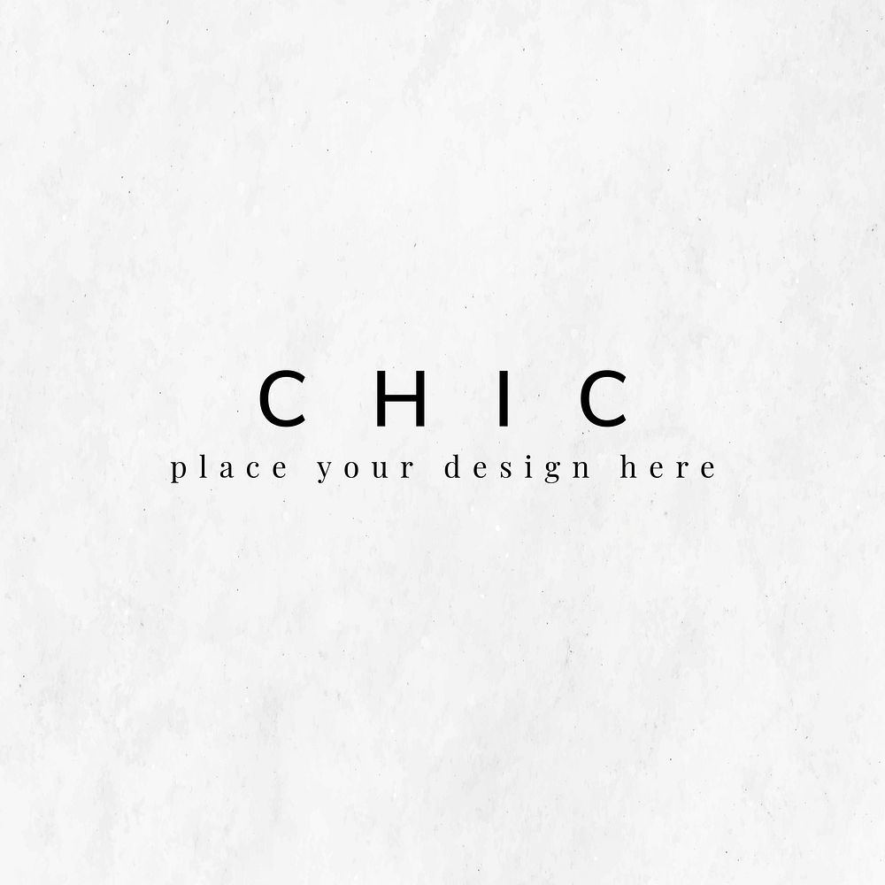 Chic typography template vector design on texture background