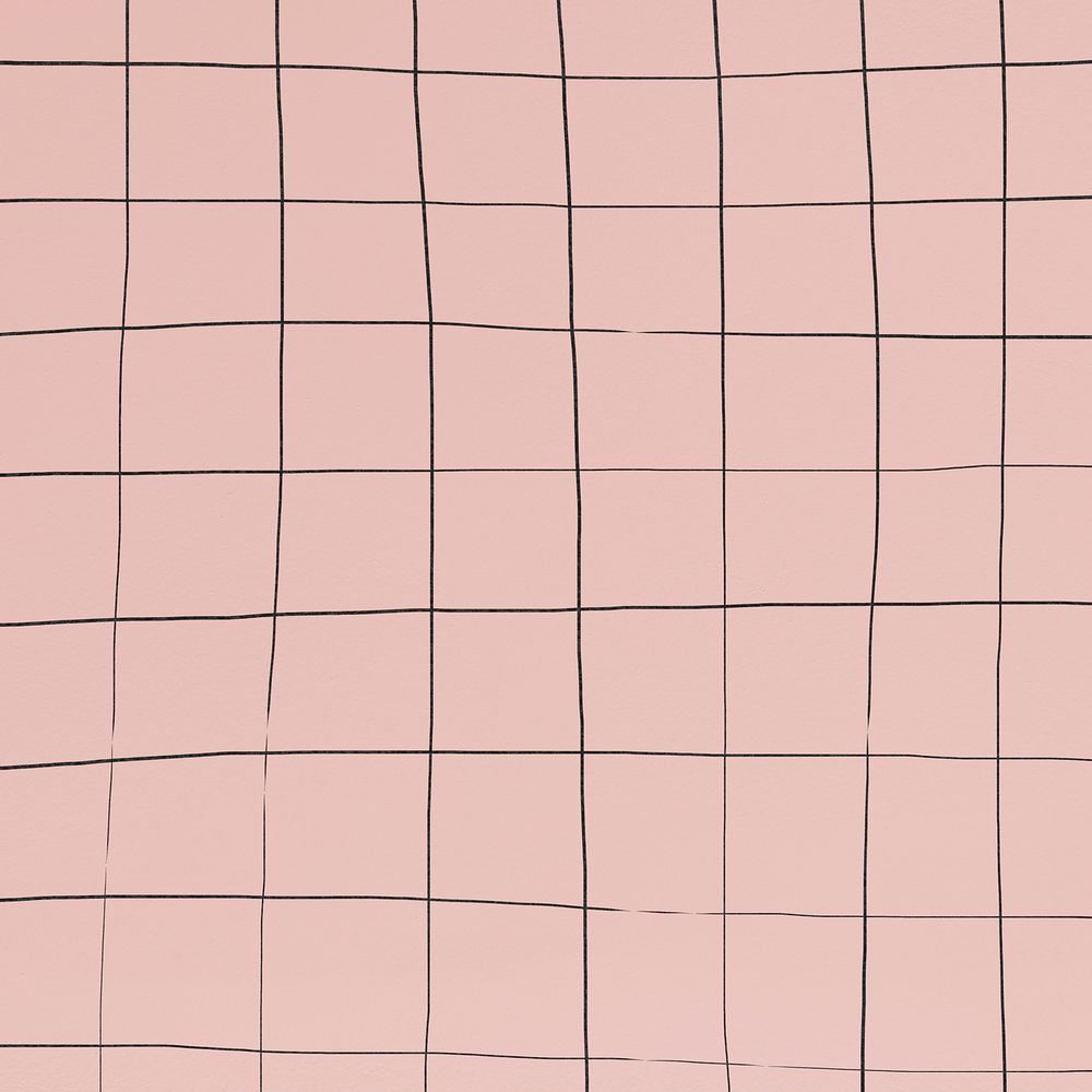Distorted grid pattern on dull pink background