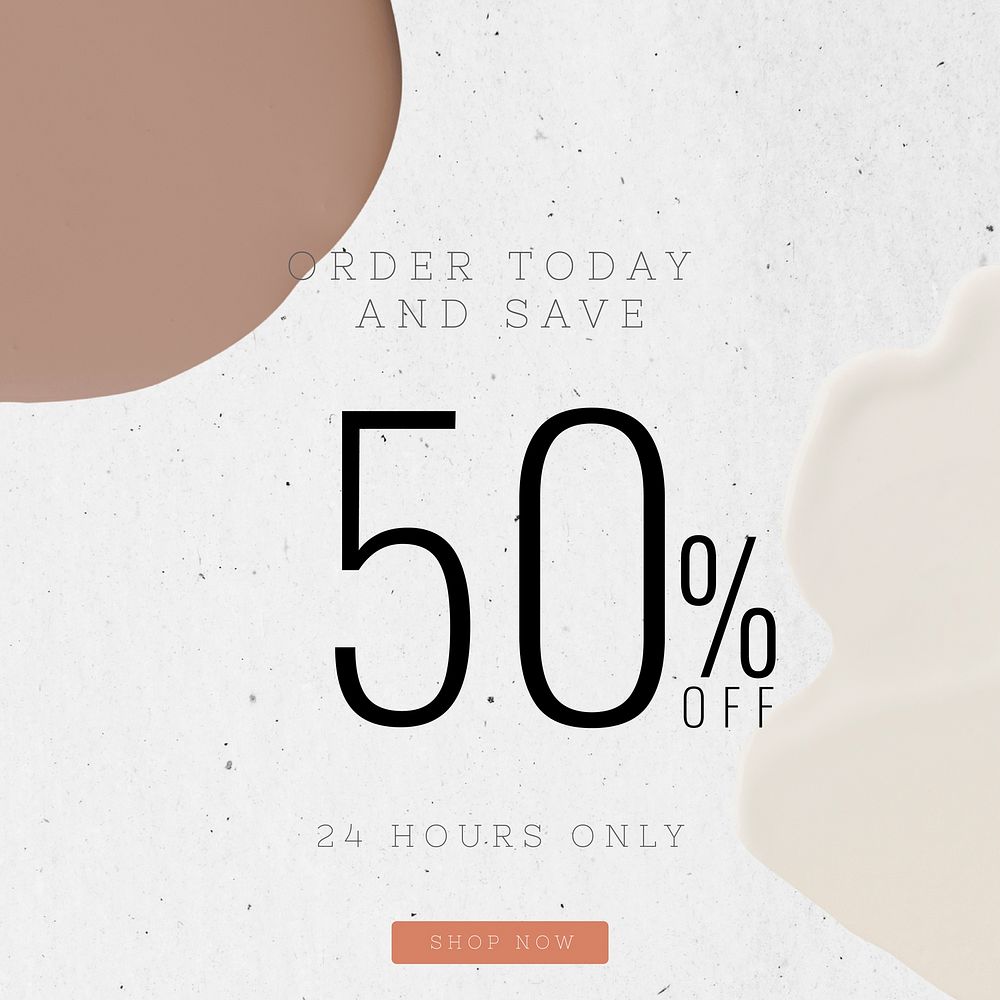 Save 50% sale template banner vector