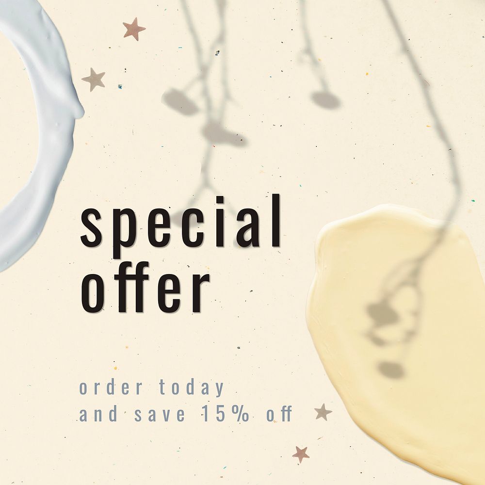 Special offer banner template vector