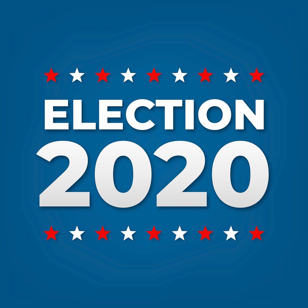 Vector Election 2020 text typography word