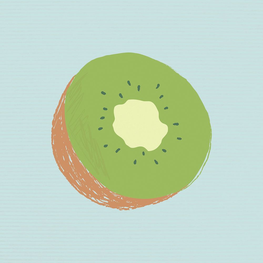 Vector hand drawn kiwi fruit illustration