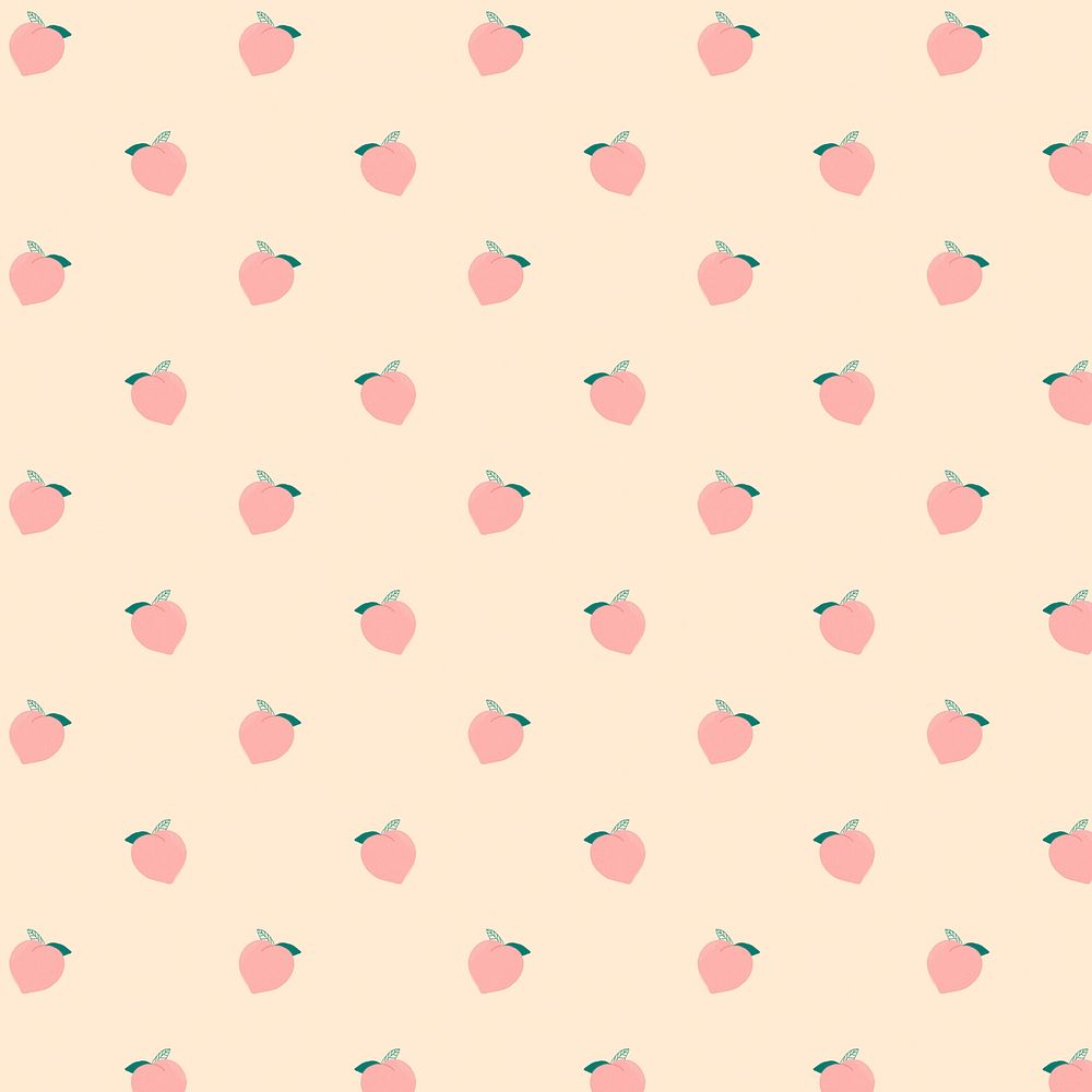 Vector seamless peach pattern pastel background