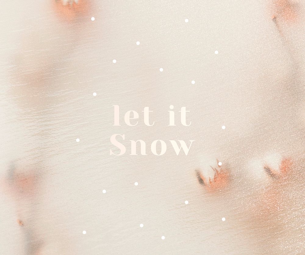 Let it snow Christmas greeting festive background