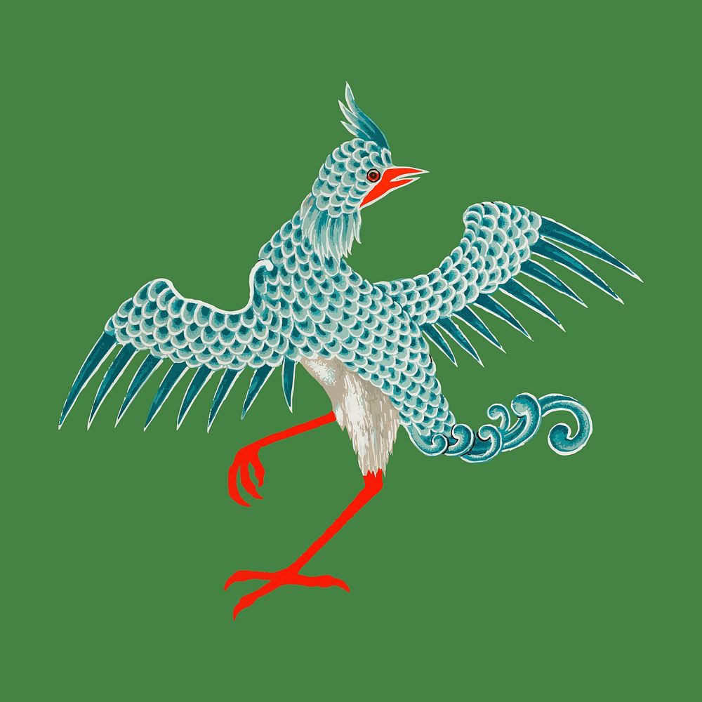 Vector bird oriental Chinese art illustration