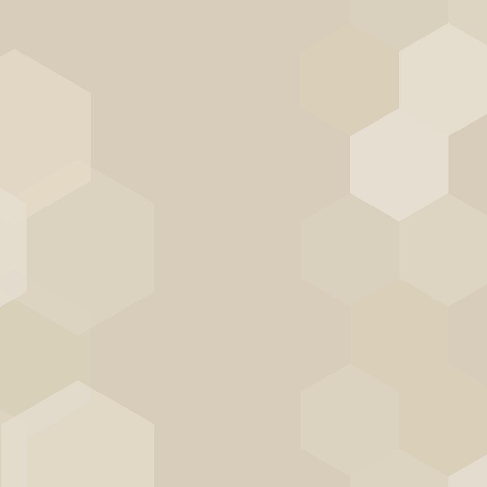 Beige geometric hexagon pattern background vector