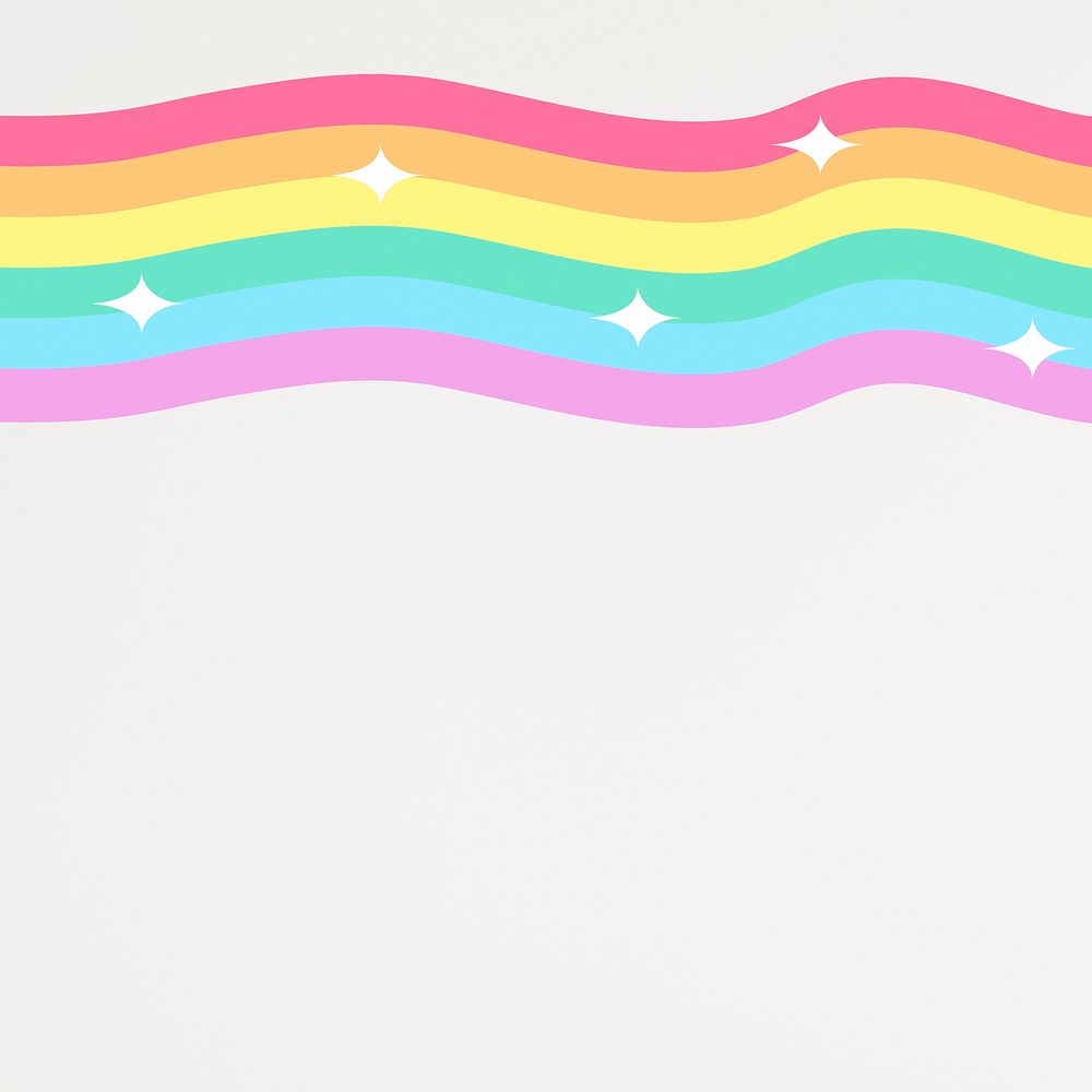 Sparkly cartoon rainbow background for kids