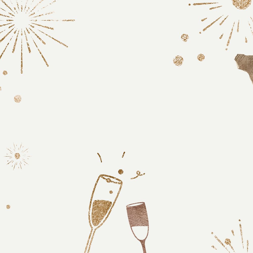 Sparkling champagne background vector new year celebration