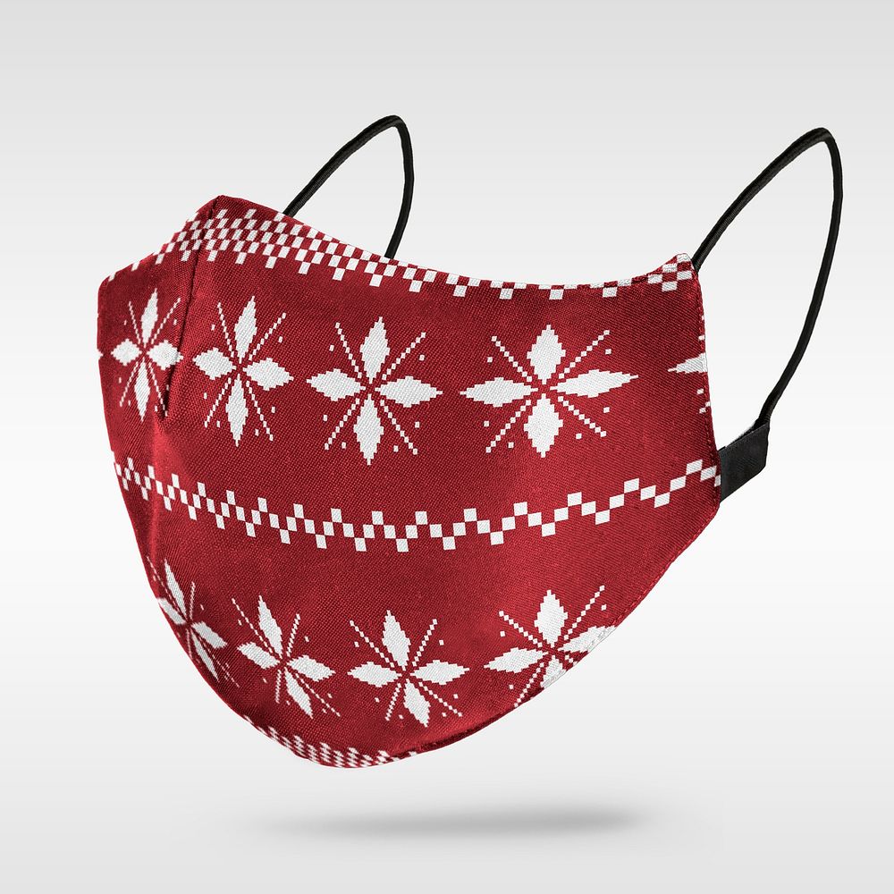 Christmas pattern face mask for the new normal holidays
