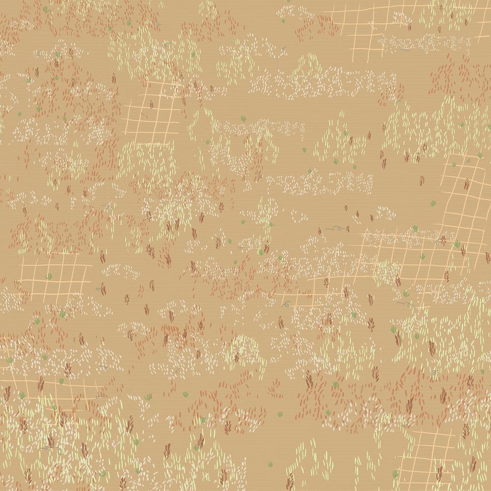Brown rice field vector background line art instagram post
