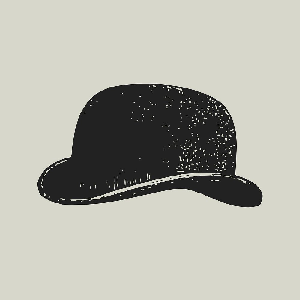 Retro bowler hat logo vector business corporate identity illustration