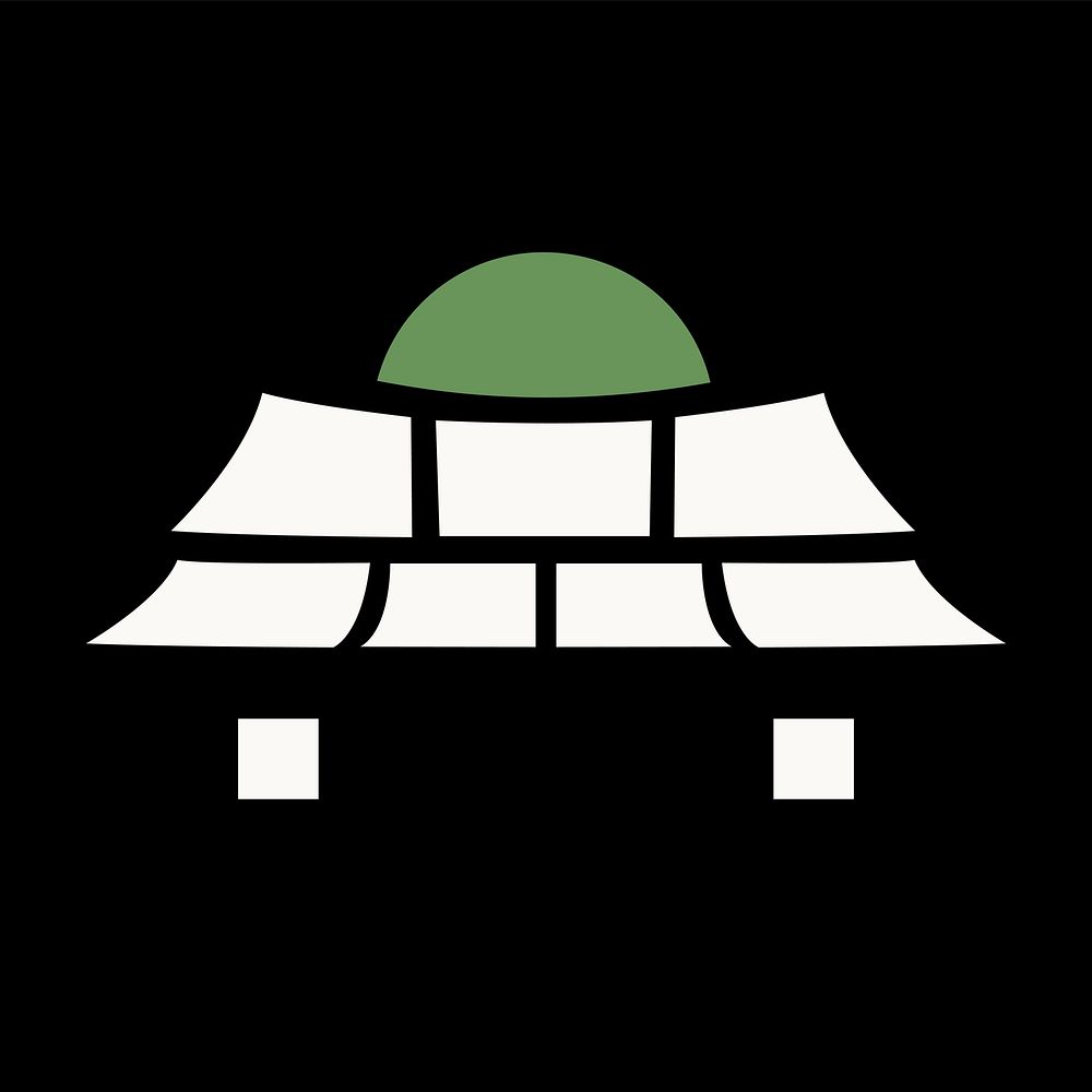 Japanese gate icon vector illustration for branding
