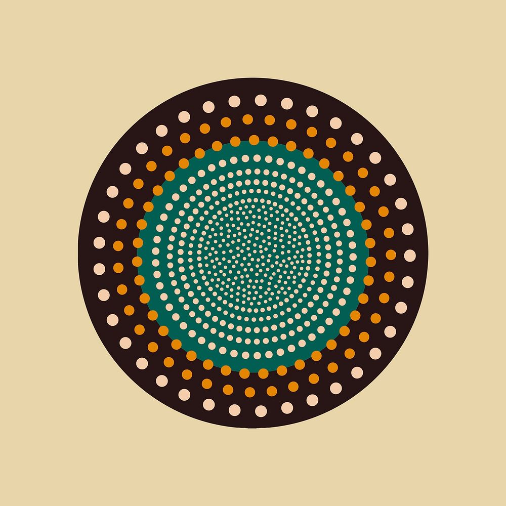 African tribal circle design vector