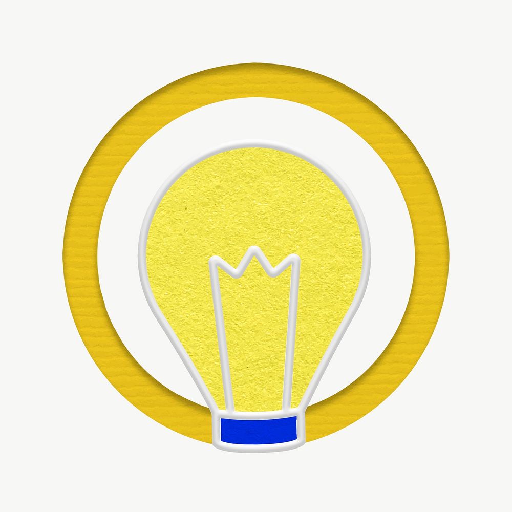Creative yellow light bulb vector graphic for marketing